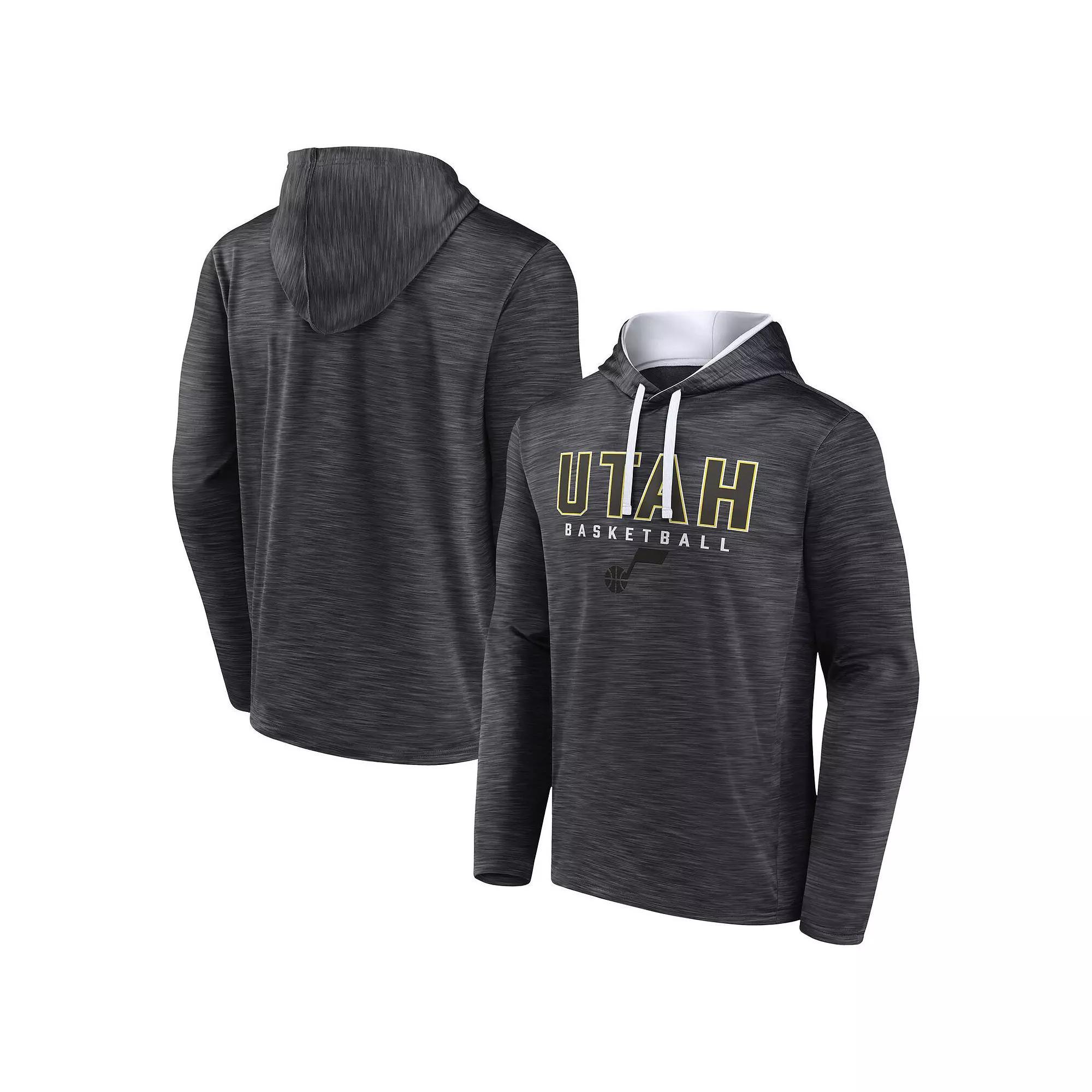 Men's Fanatics Branded Heather Charcoal Brooklyn Nets Fast Break Pullover Hoodie, Size: 5XL Product Image