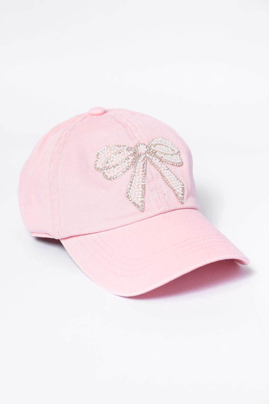 Pink Pearl Bow Hat Product Image