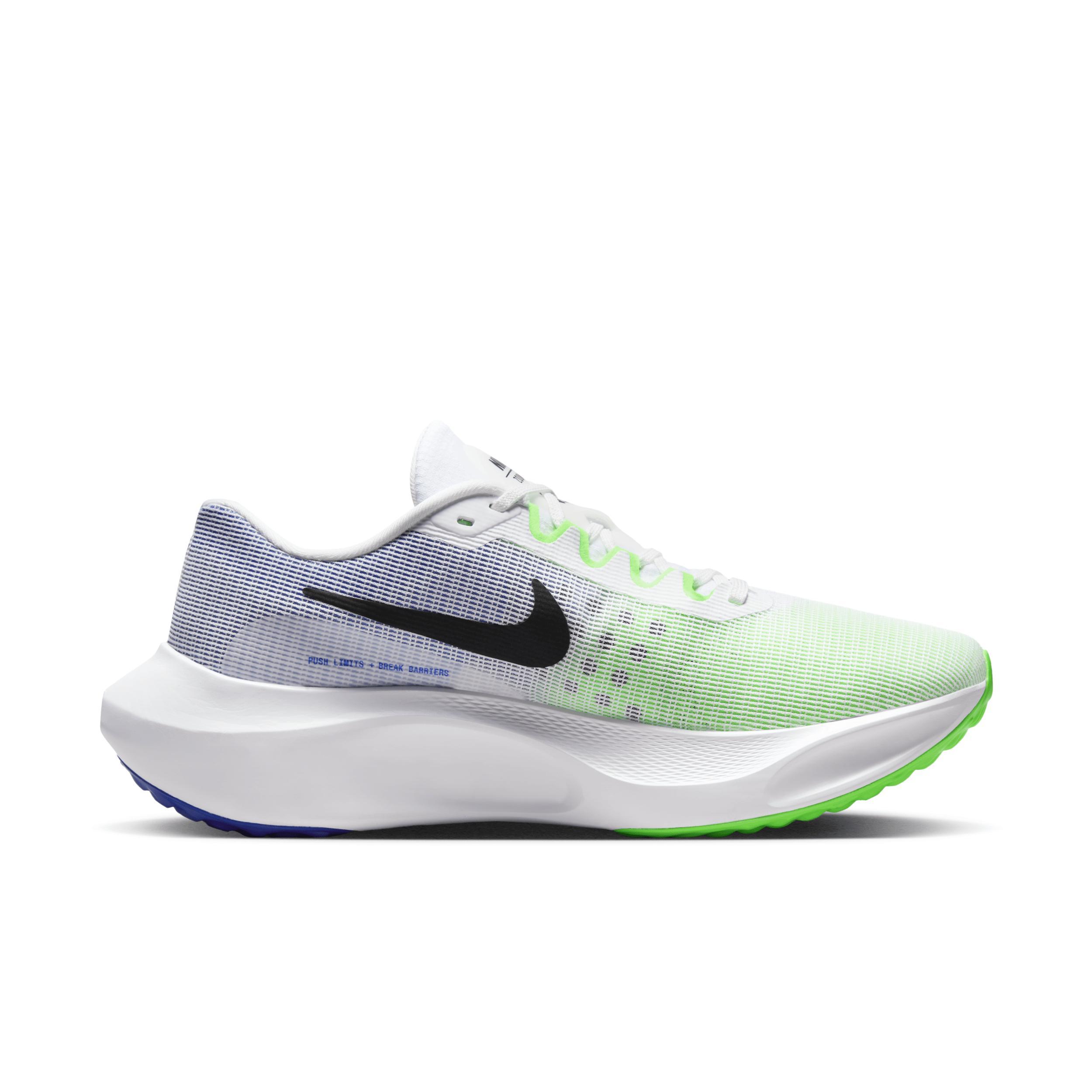 Nike Mens Zoom Fly 5 - Running Shoes White/Green Strike/Black Product Image