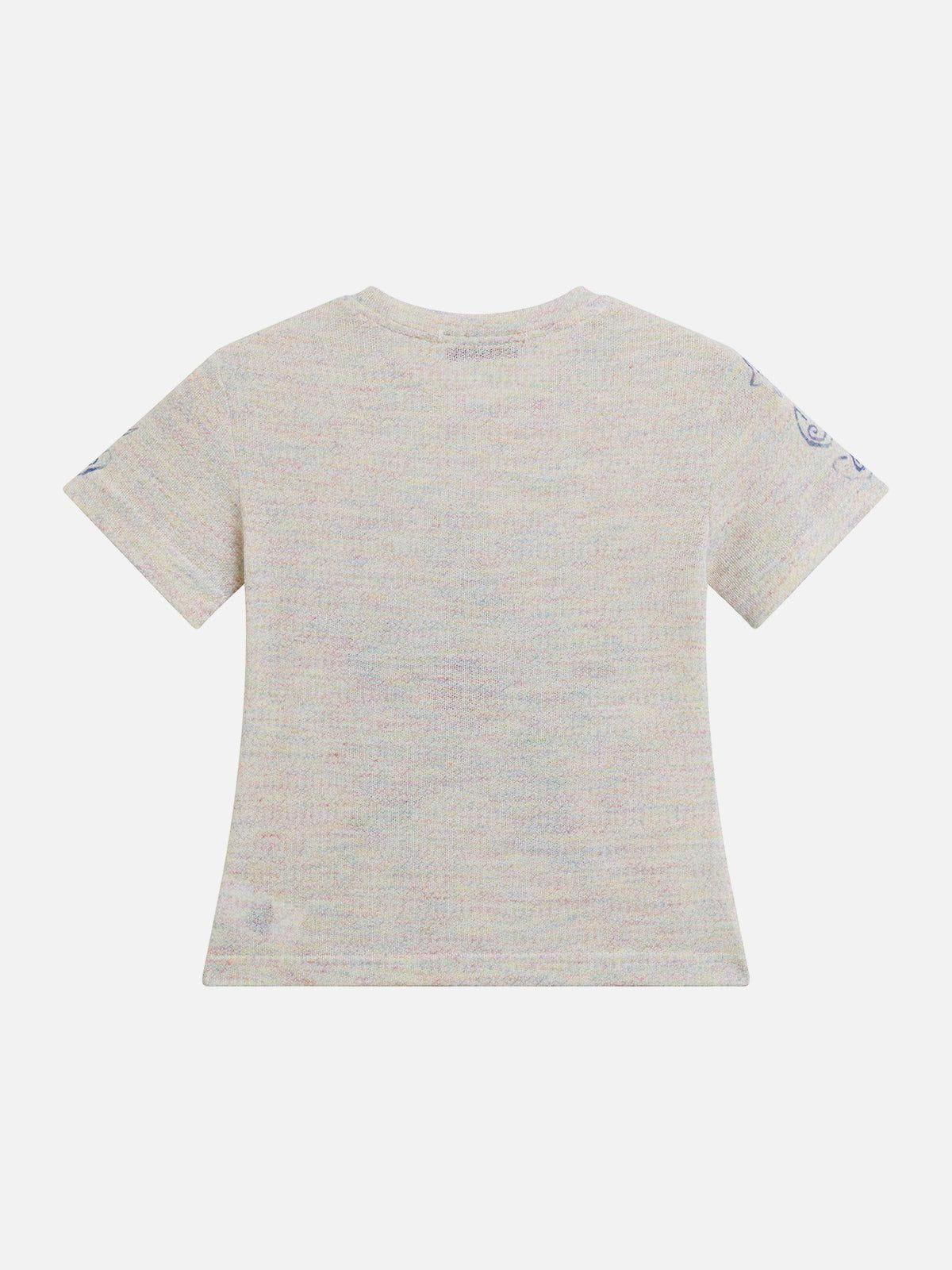 Aelfric Eden Star Print Cropped Knit Tee Female Product Image
