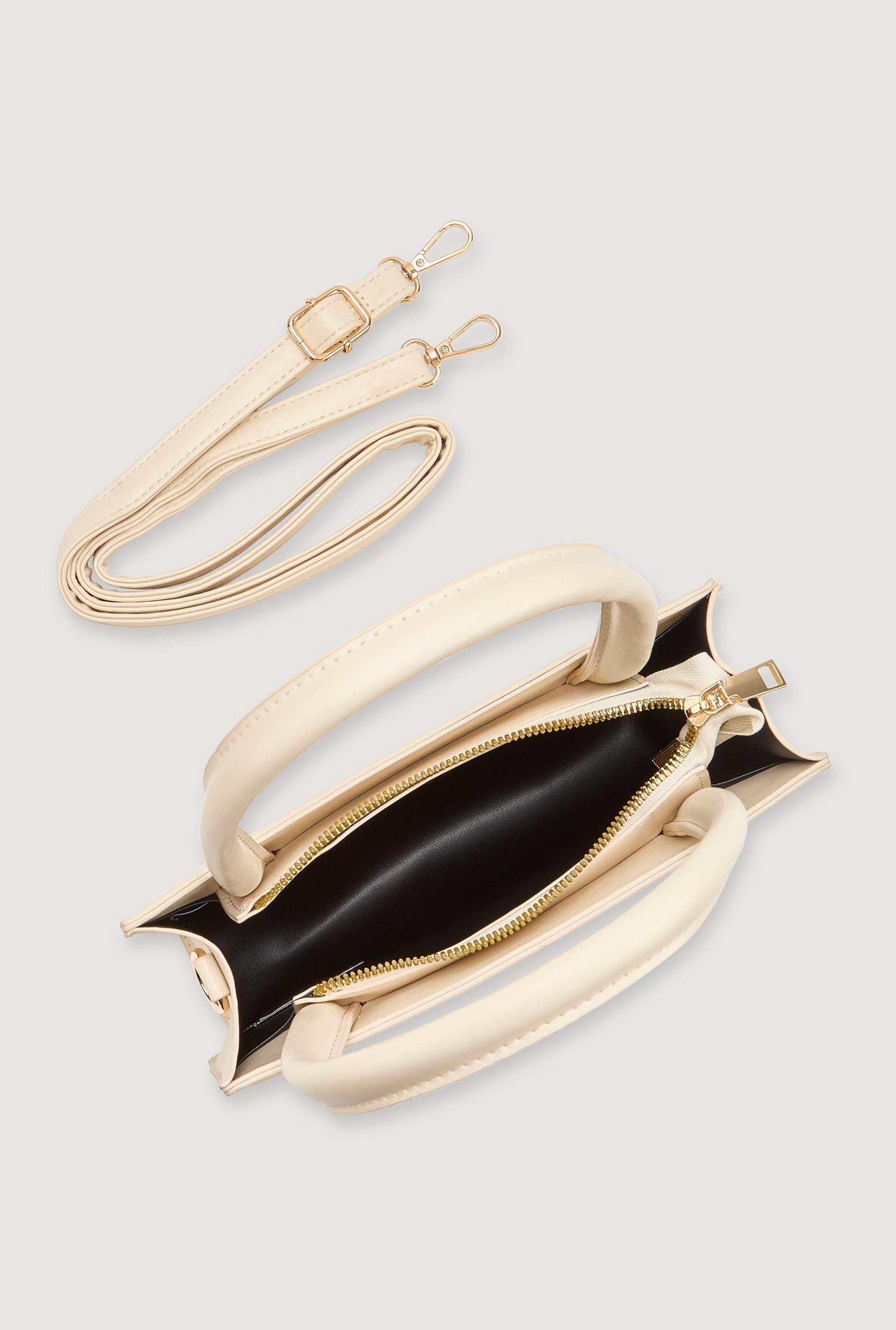 Triple Zipper Detail Convertible Handbag Unisex Product Image