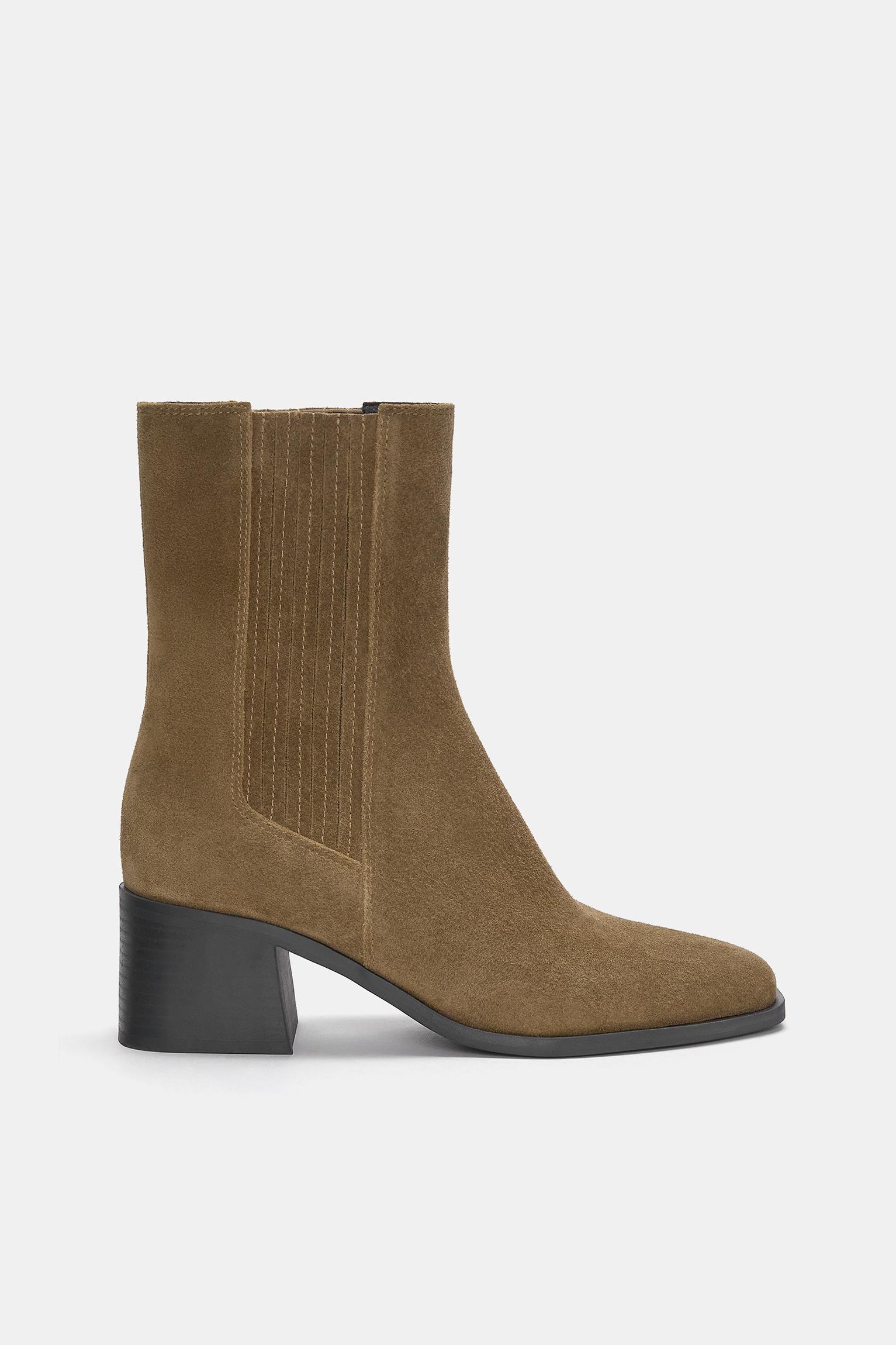 Leather cowboy ankle boots Product Image