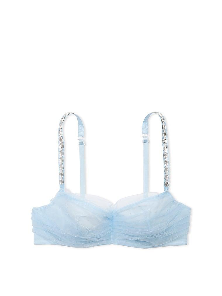 Twinkle Cameo Strap Glitter Tulle Unlined Bra Top Product Image