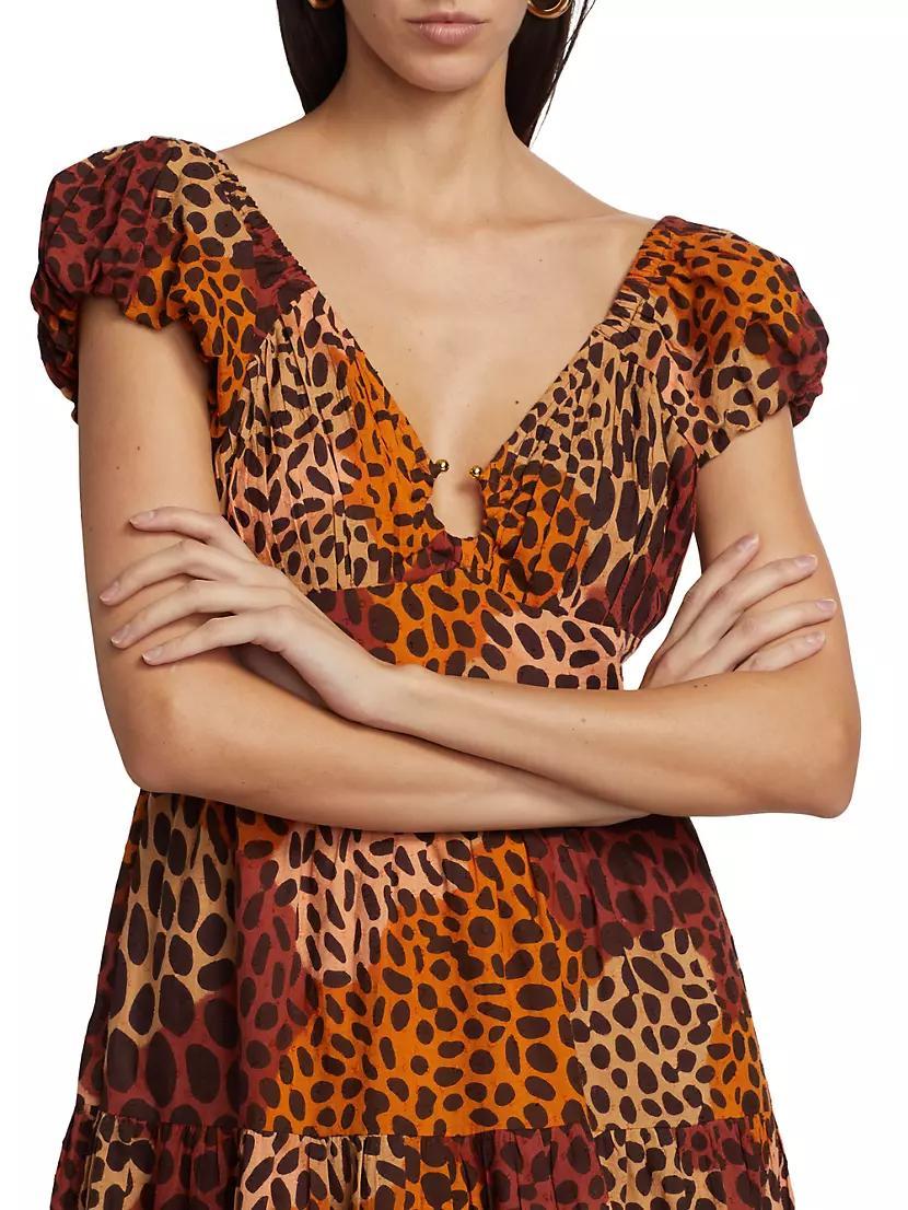 Jane Abstract Cotton Midi Dress Product Image
