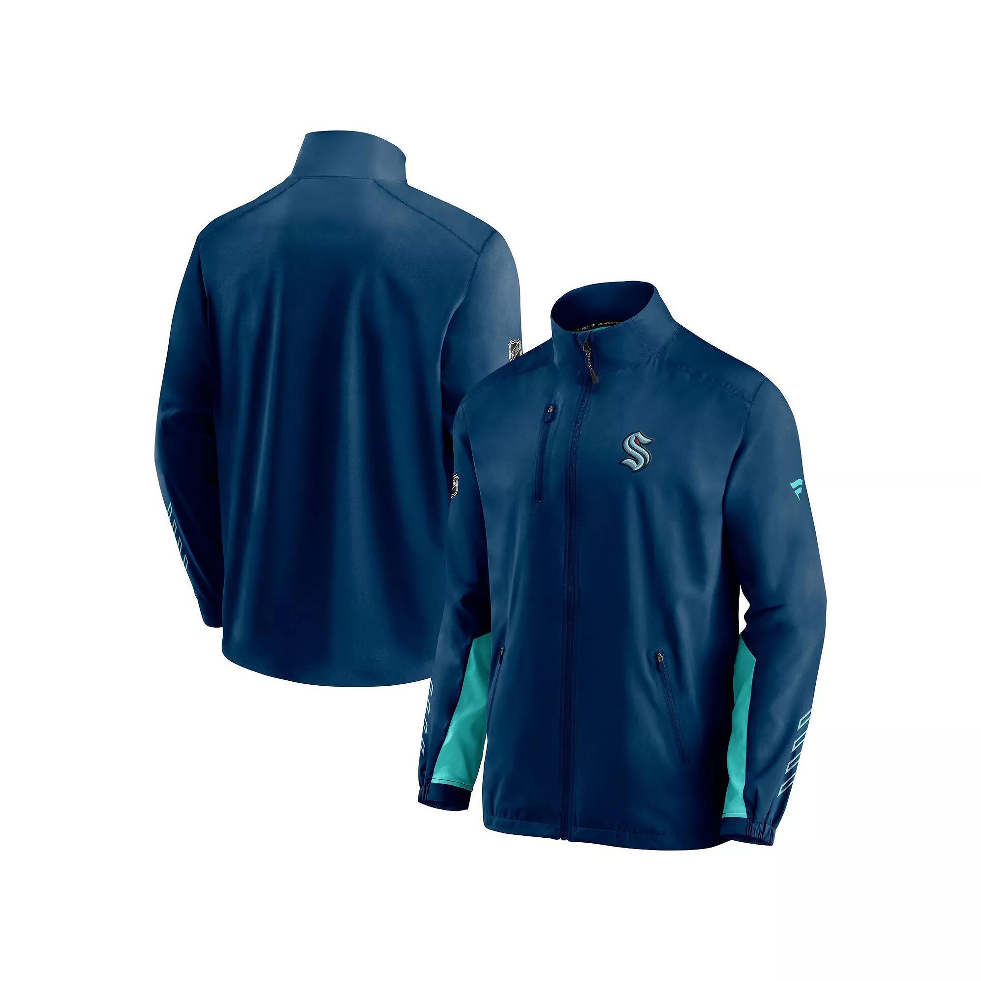 Men's Fanatics Branded Blue Tampa Bay Lightning Authentic Pro Locker Room Rinkside Full-Zip Jacket, Size: Medium, Lgh Blue Product Image
