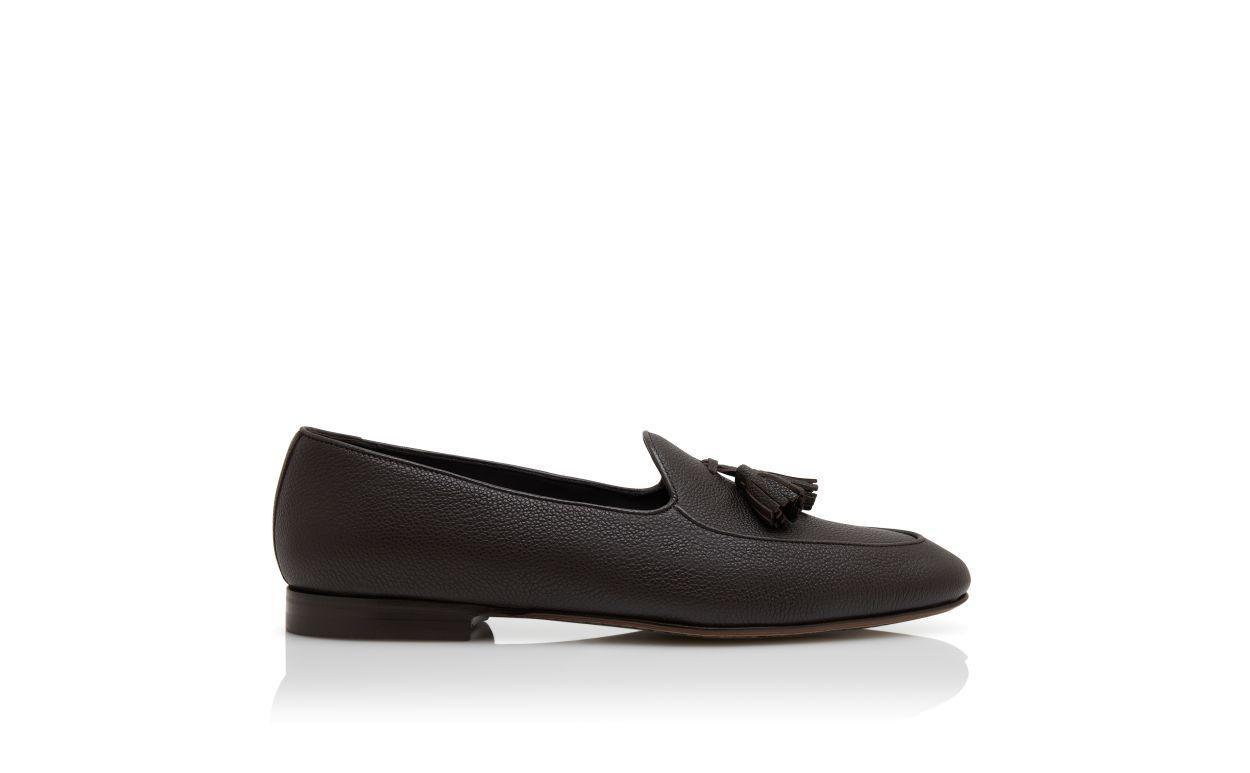 LENNOX Dark Brown Calf Leather Loafers Product Image