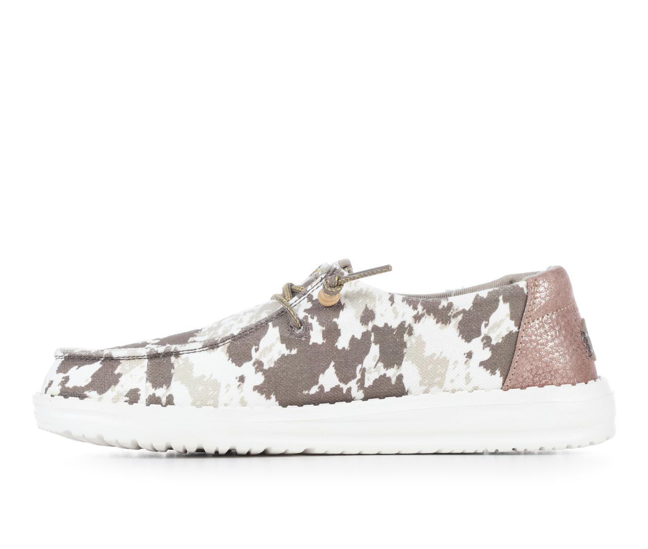 Women's HEYDUDE Wendy Disco Cow Casual Shoes Product Image