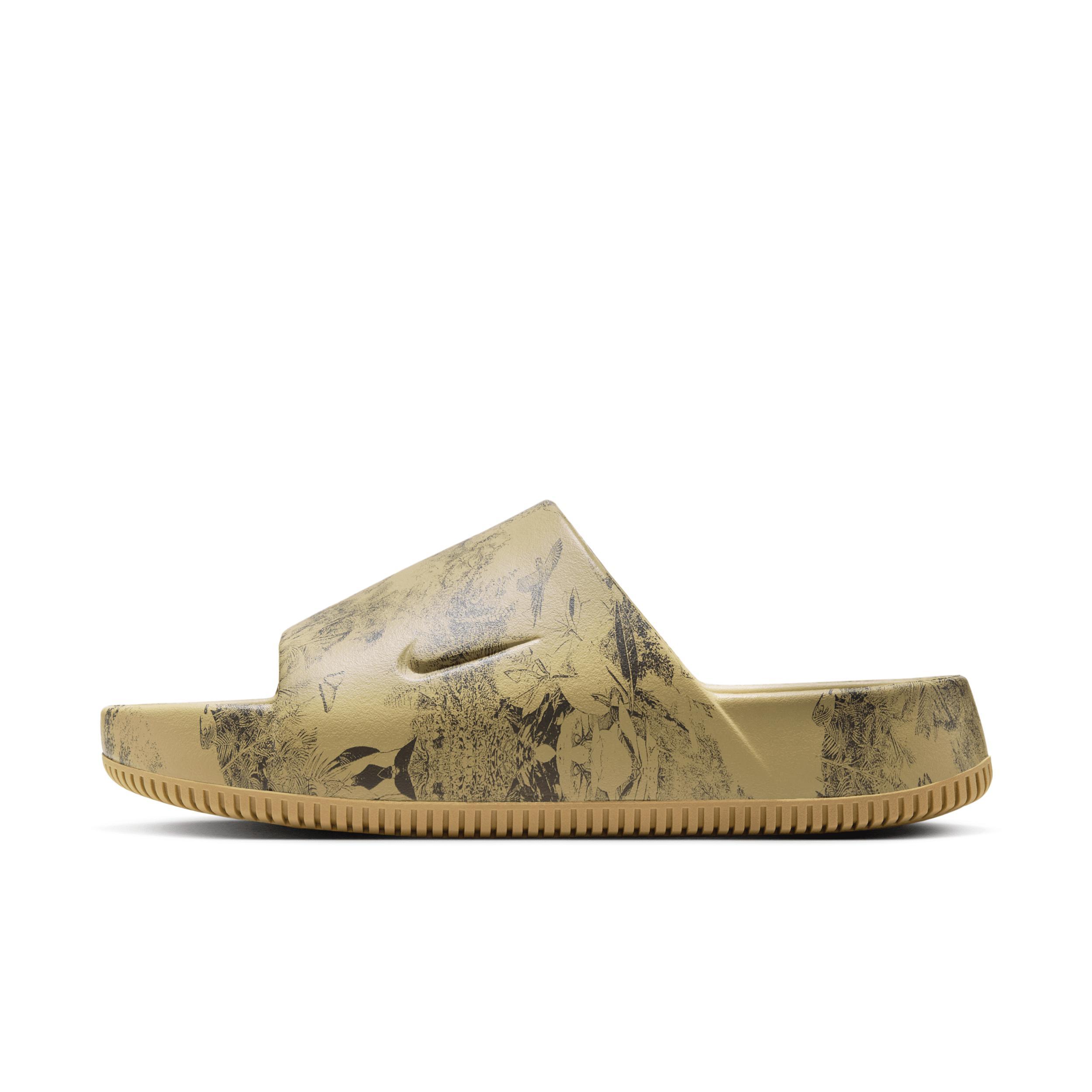 Nike Calm Slide Print Men's Sandals, Size: 13, Parachute Beige Product Image