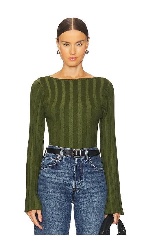 HOUSE OF HARLOW 1960 Seraphine Sweater In Dark Olive Product Image
