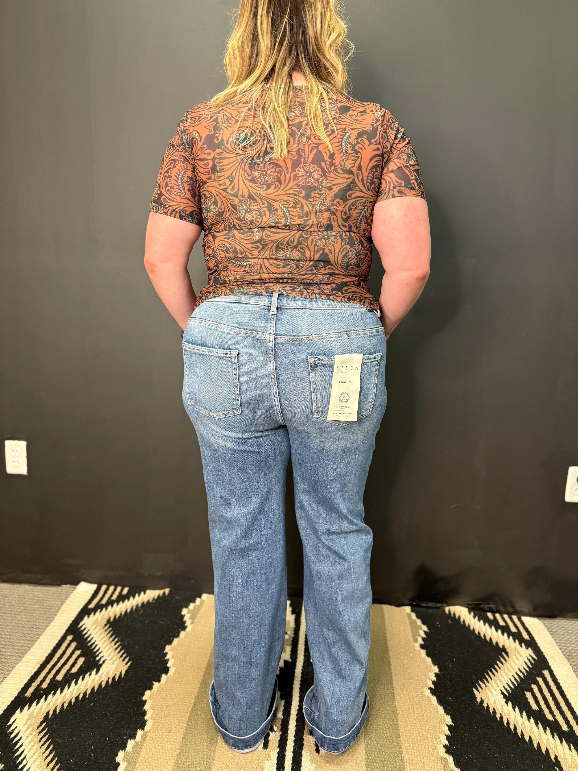 PLUS TC High Rise MW Wide Leg Jeans Product Image