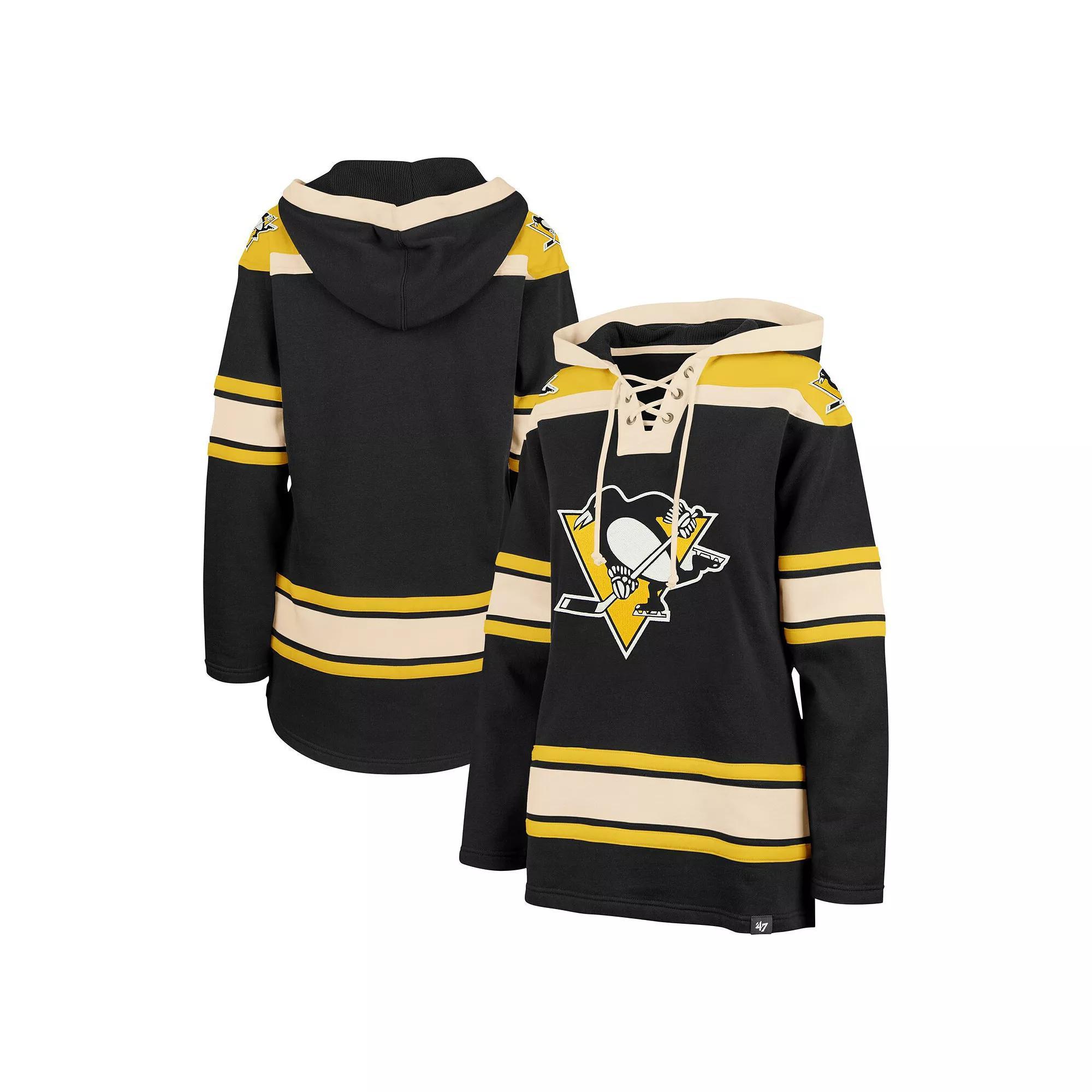 Women's '47  Royal Buffalo Sabres Superior Lacer Pullover Hoodie, Size: 2XL, Blue Product Image