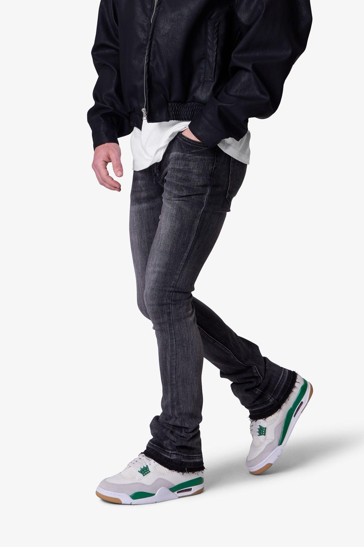 X514 Skinny Stacked Denim - Washed Black Product Image
