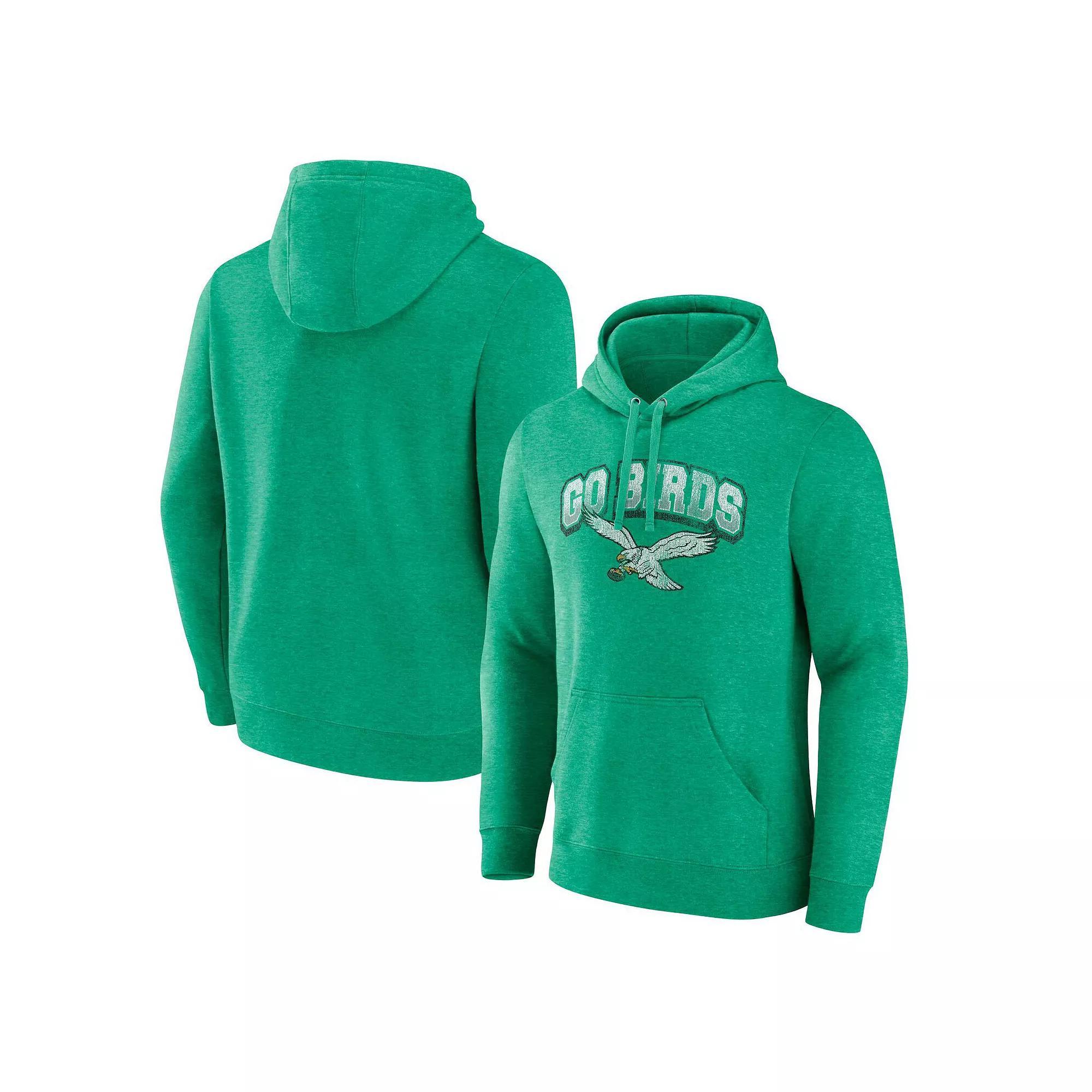 Mens Fanatics Branded Kelly Philadelphia Eagles Gridiron Classics Go Birds Vintage Arch Pullover Hoodie Product Image