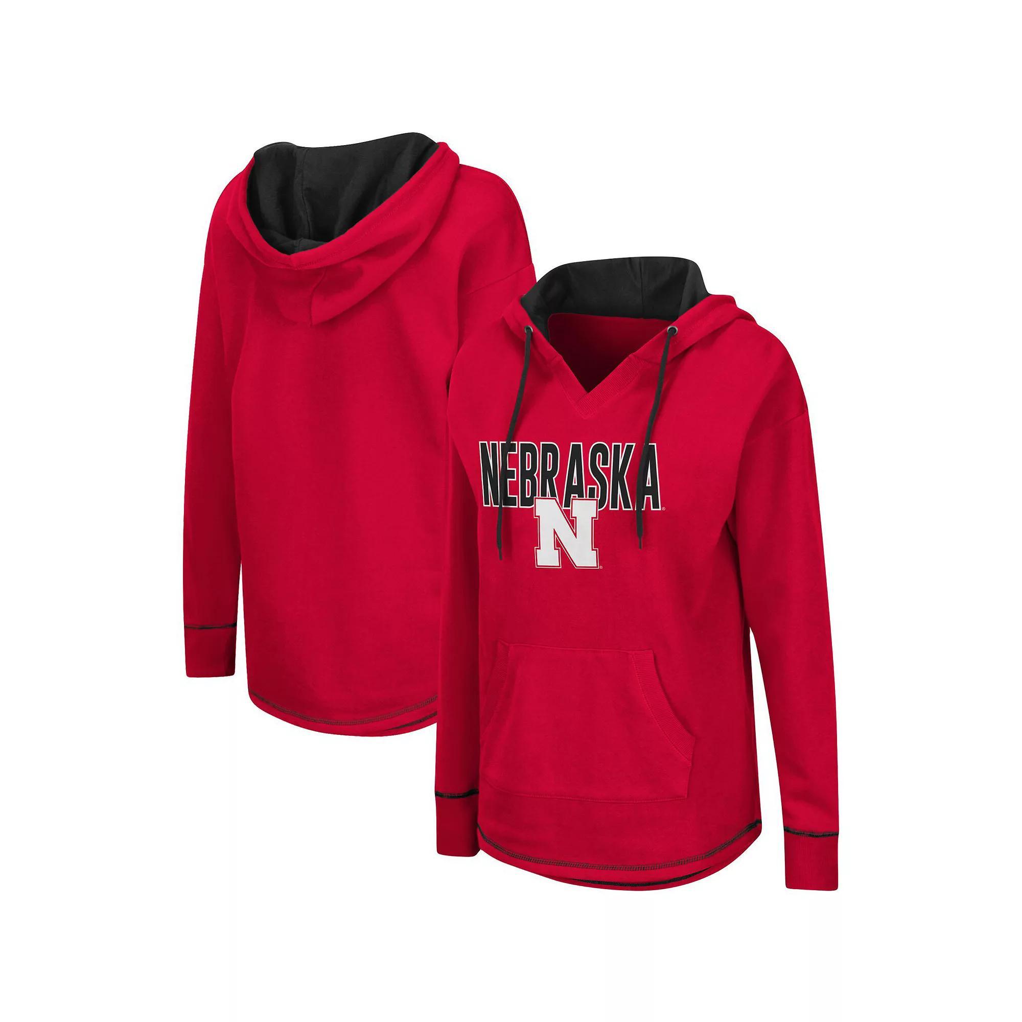 Women's Colosseum Scarlet Nebraska Huskers Tunic Pullover Hoodie, Size: Small, Red Product Image