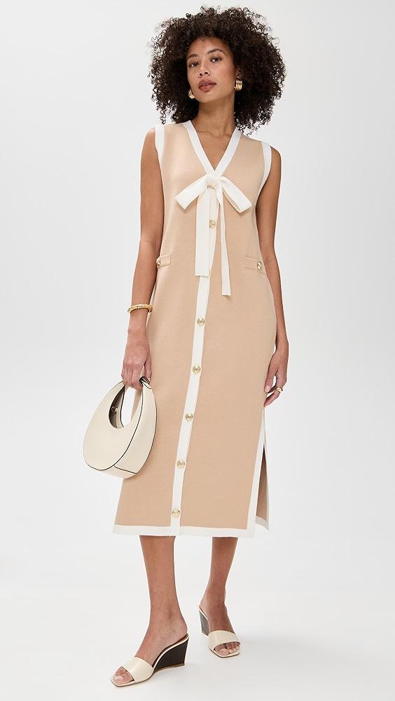 English Factory Knit Midi Dress With Ribbon Tie | Shopbop Product Image