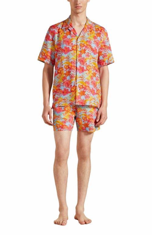 Mens Tahiti Flower Linen Camp Shirt Product Image
