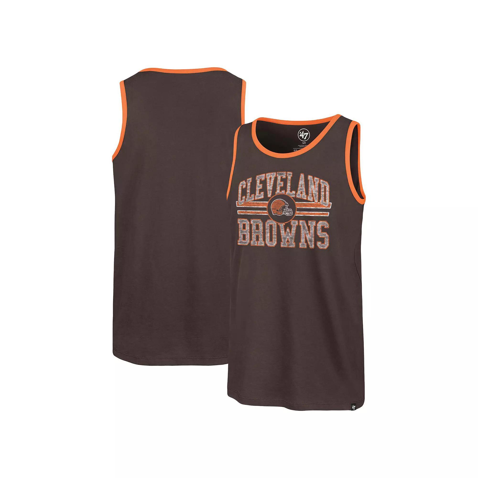 Men's '47  Brown Cleveland Browns Winger Franklin Tank Top, Size: Small Product Image