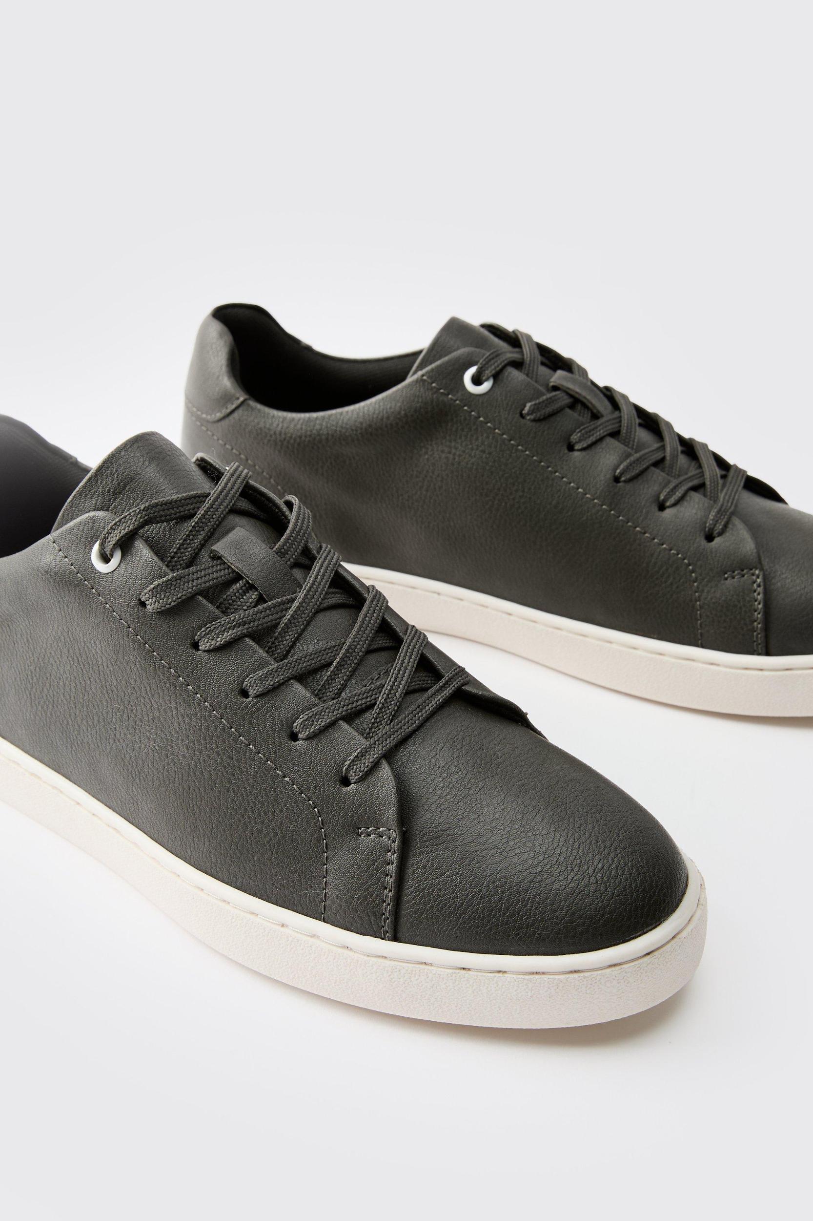 Essential PU Trainer | boohooMAN USA Product Image