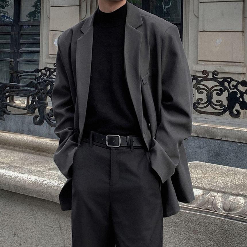 Double Breasted Plain Blazer Product Image