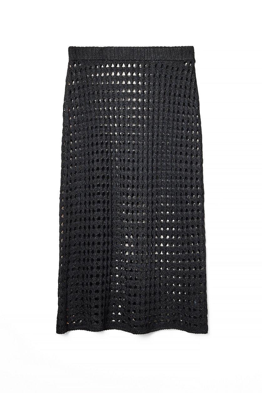 Crochet Knitted Midi Skirt Product Image