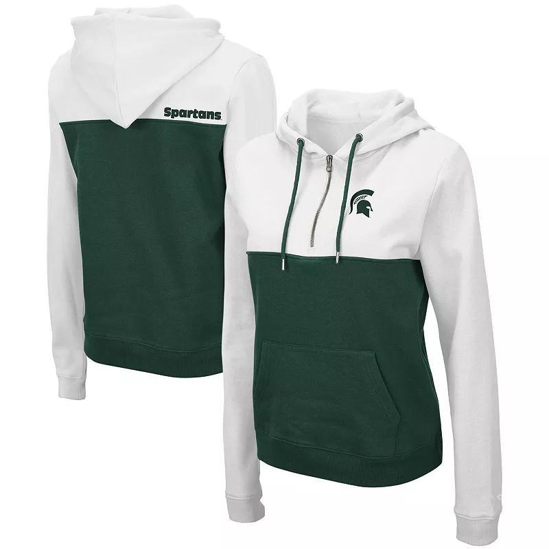 Women's Colosseum White/Crimson Oklahoma Sooners Aidan Lightweight Half-Zip Hoodie, Size: 2XL Product Image