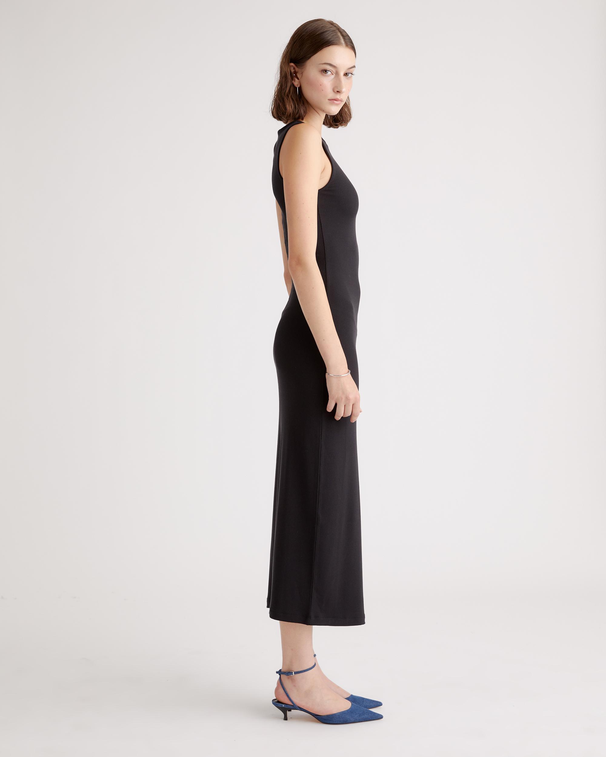 Quince | Women's Tencel Rib Knit Tank Top Midi Dress Size XS Product Image