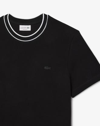 Stretch Piqué Stripe Collar T-shirt Product Image