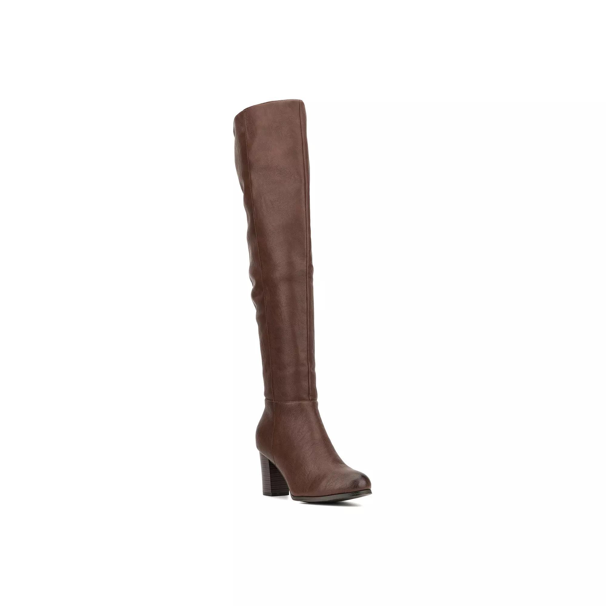 New York & Company Amory Womens Thigh-High Boots Brown Product Image