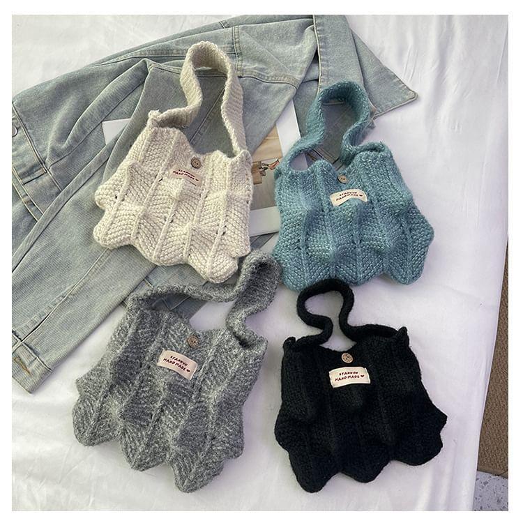 Applique Knit Tote Bag Product Image