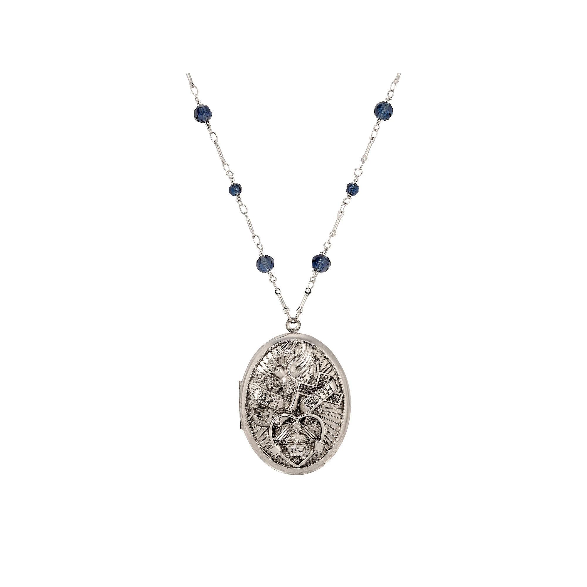 City Luxe Abalone Disc & Cross Necklace, Women's, Gold Tone Product Image