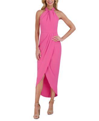 julia jordan Knot-Neck Tulip-Hem Midi Dress Product Image