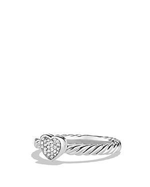 Womens Cable Collectibles Heart Ring With Diamonds Product Image