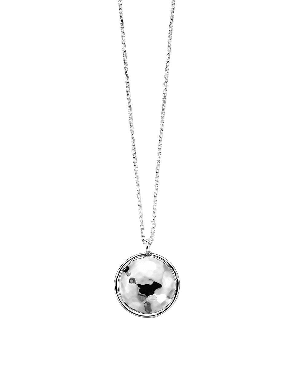 Sterling Silver Classico Goddess Hammered Pendant Necklace Product Image