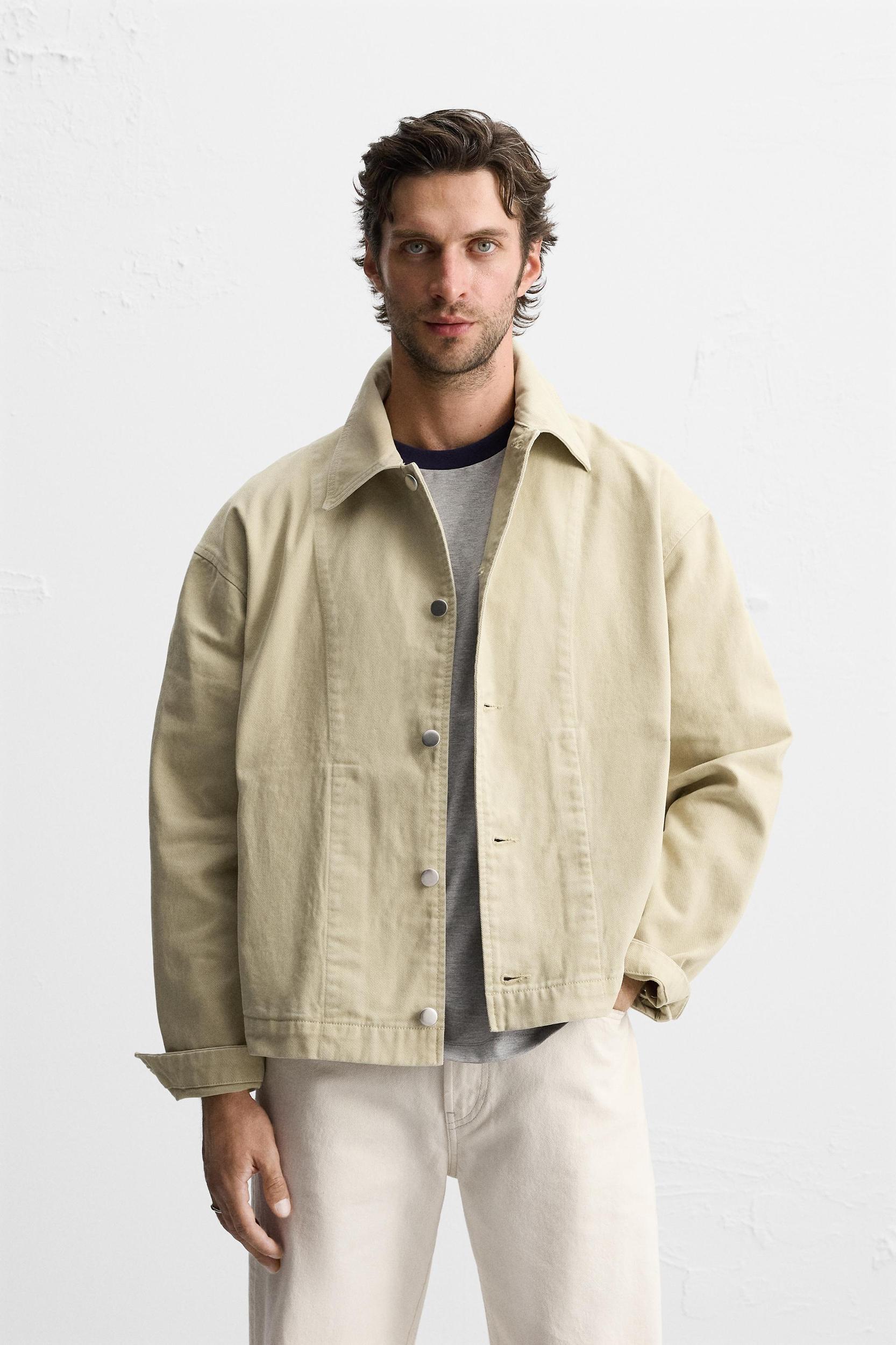 CROPPED FIT TWILL JACKET Product Image