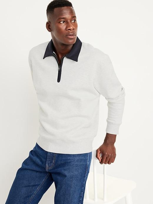 Quarter-Zip Fleece Polo Product Image
