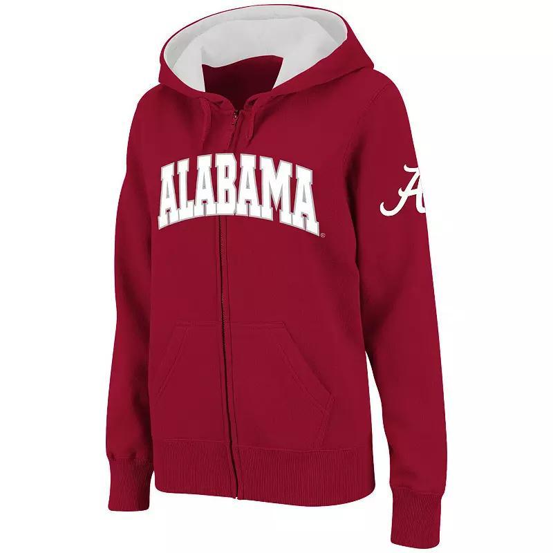Women's Stadium Athletic Crimson Alabama Crimson Tide Arched Name Full-Zip Hoodie, Size: 2XL, Red Product Image