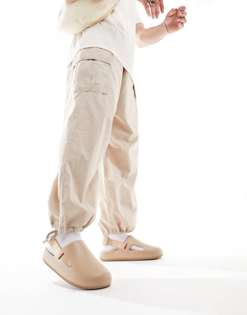 Nike Calm mules in hemp beige  Product Image