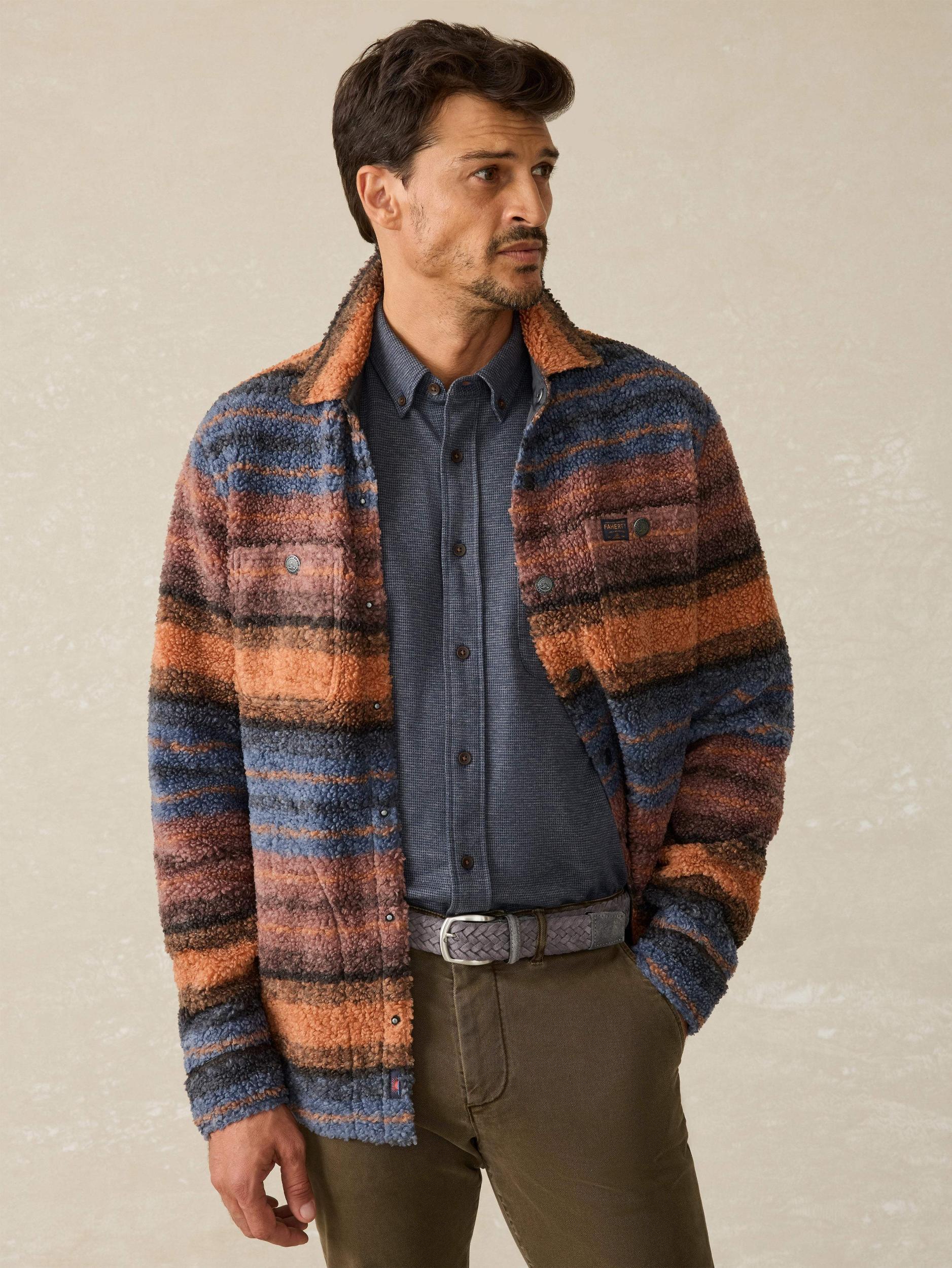 Coastline Knit Shirt - Twilight Houndstooth Male Product Image