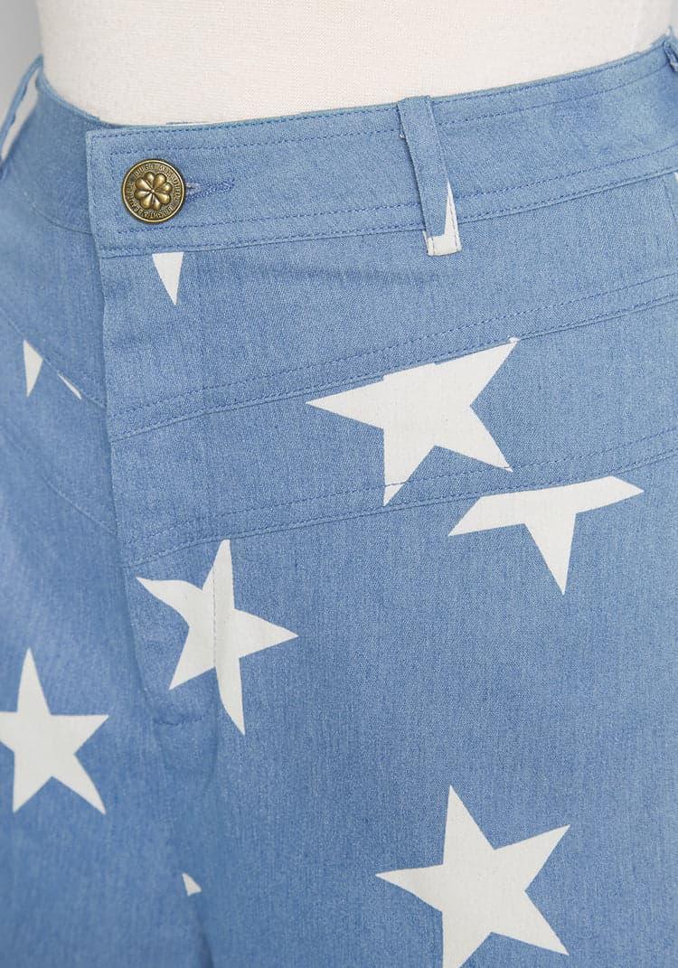 All Stars, No Stripes High-Rise Denim Shorts Product Image