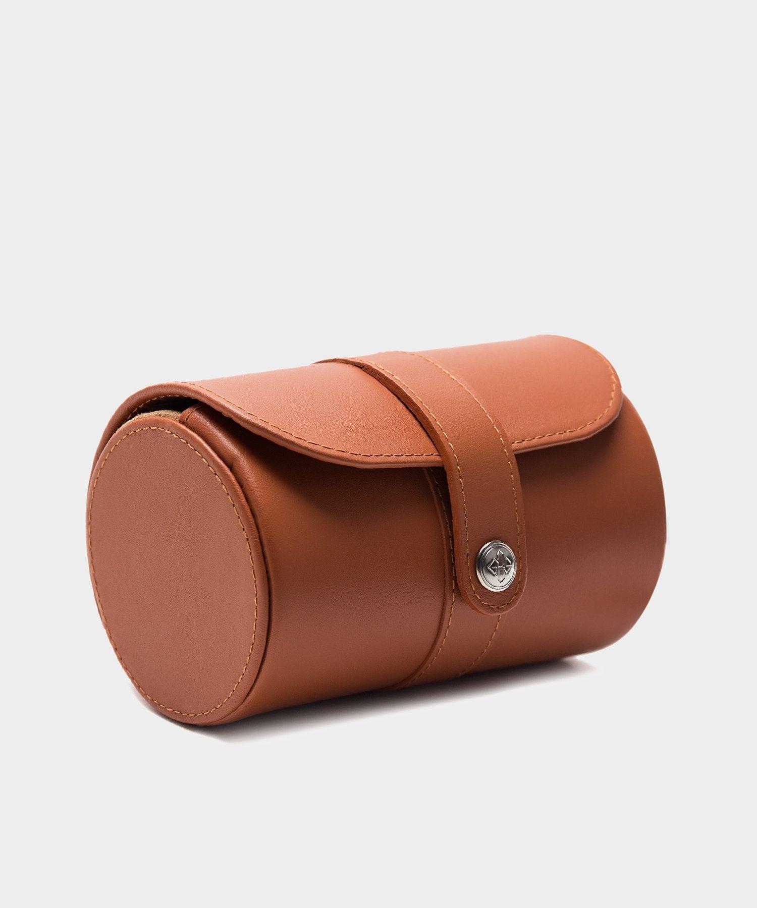 Ettinger Double Watch Roll in Tan Leather Product Image