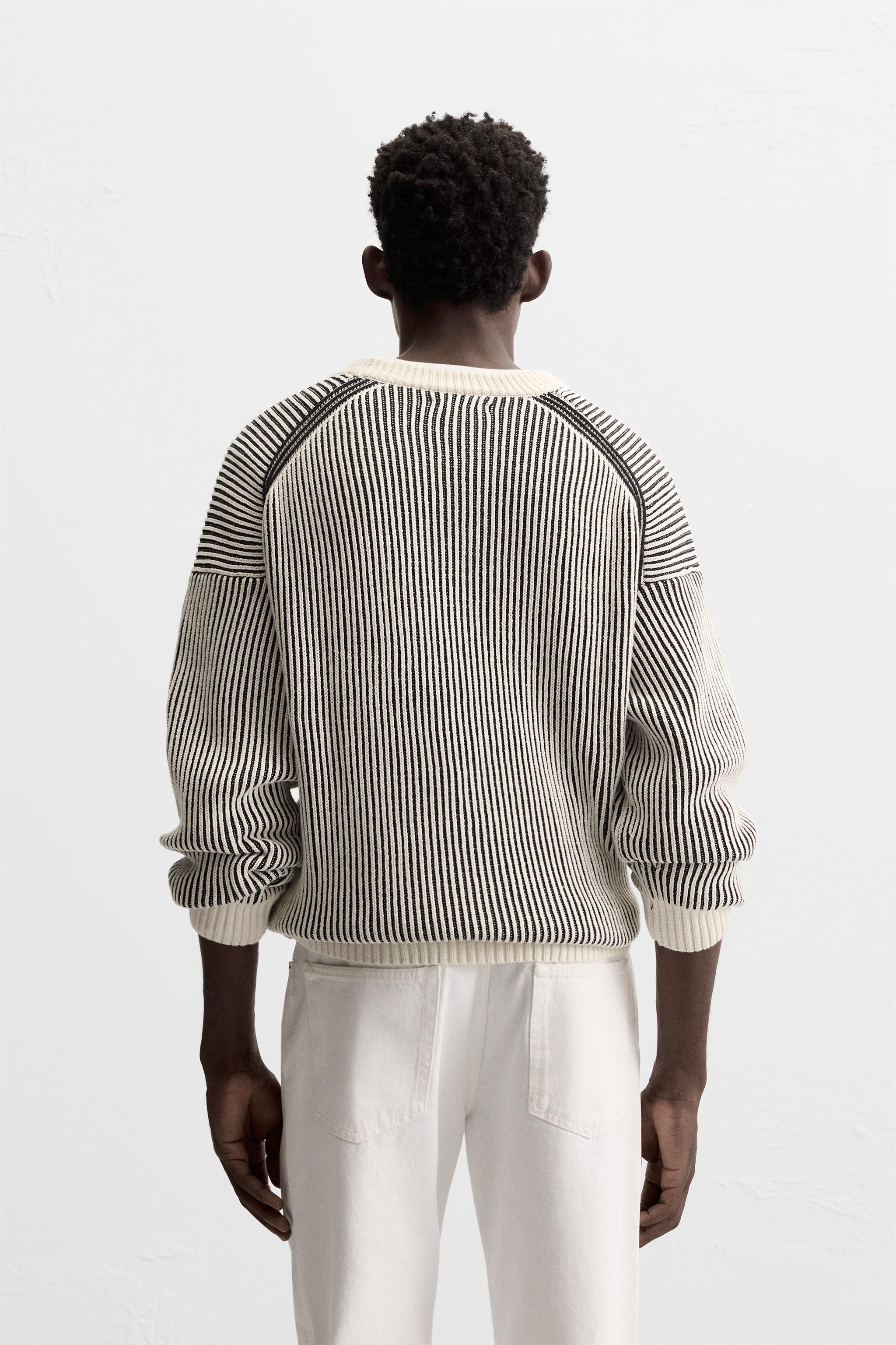 TEXTURED COLORBLOCK SWEATER Product Image
