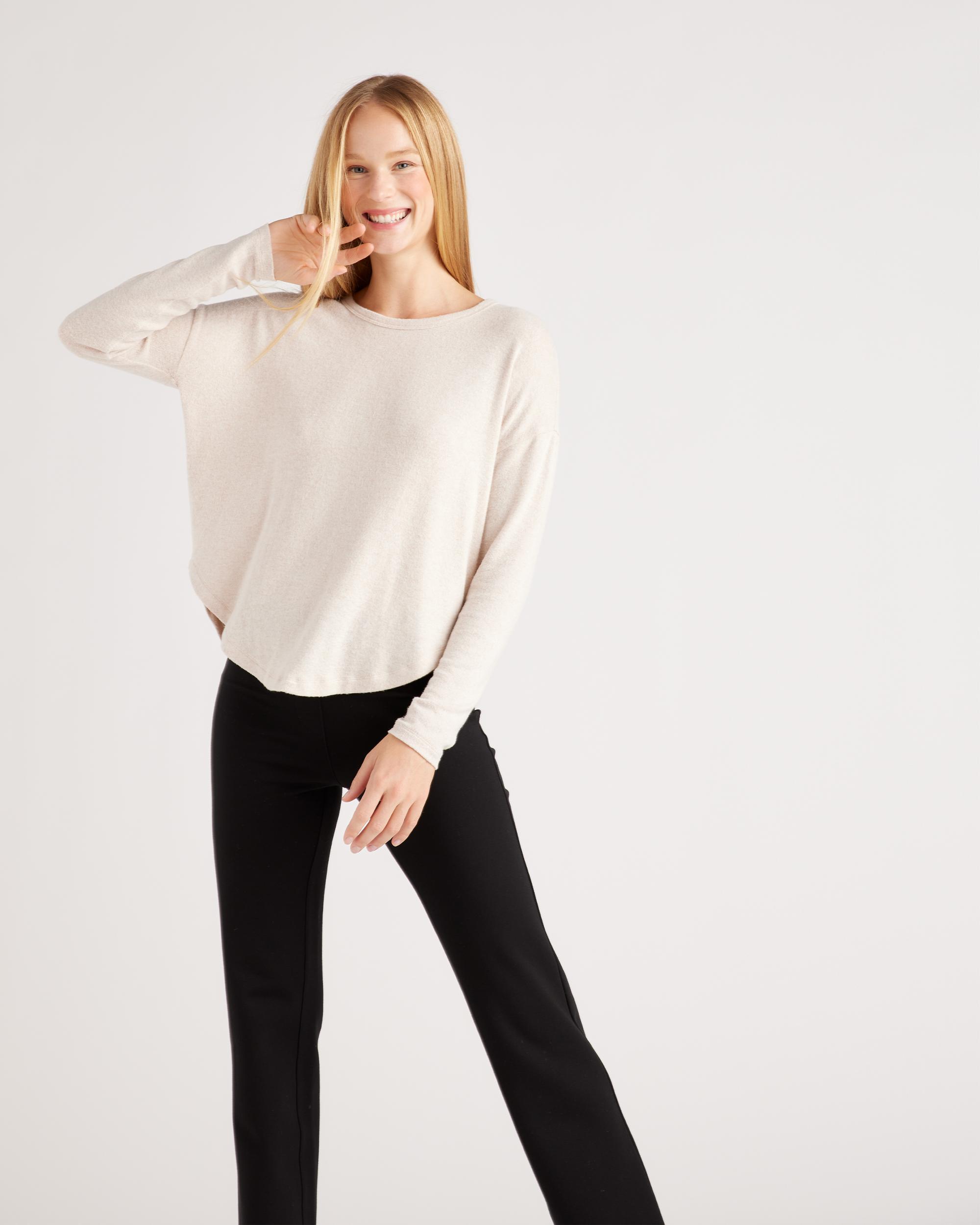 Quince | Women's Ultra-Stretch Ponte Straight Leg Pants Petite Rayon Product Image