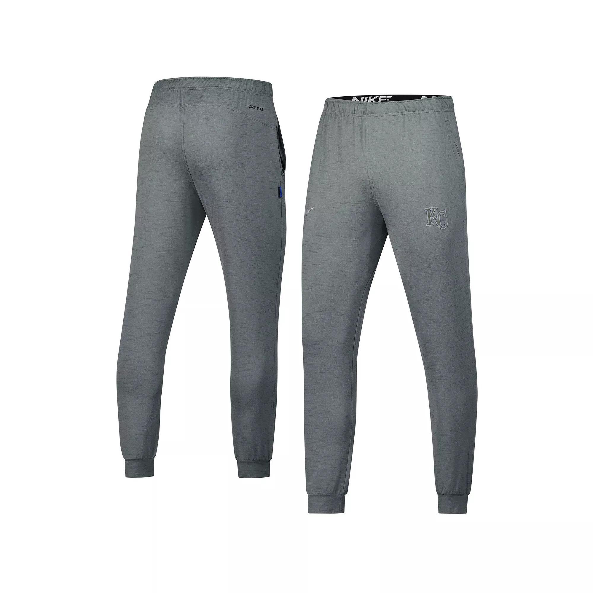 Men's Nike  Heather Gray Kansas City Royals Travel Performance Pants, Size: Small, Grey Product Image