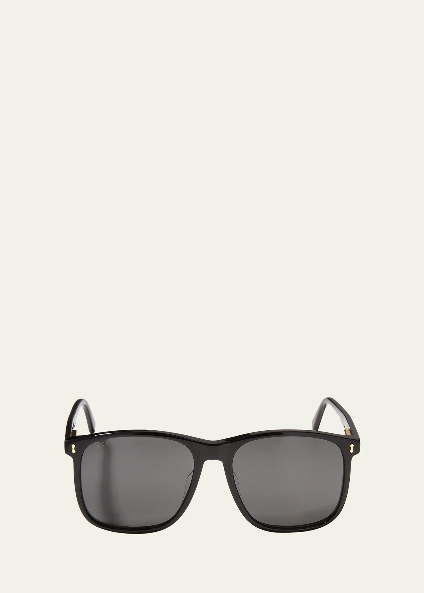 Mens 57MM Rectangular Square Sunglasses Product Image
