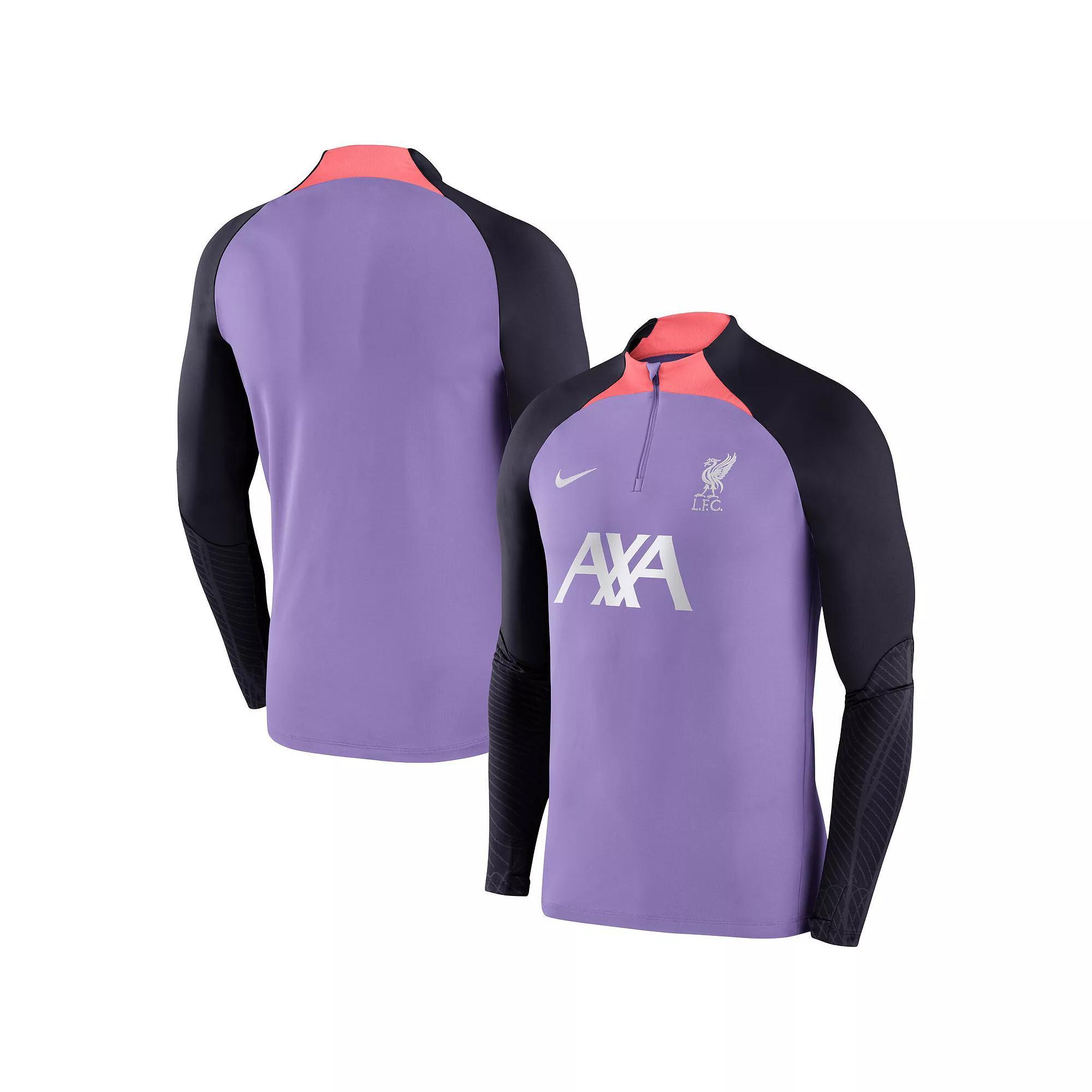 Men's Nike Purple Liverpool Strike Drill 2023/24 Performance Quarter-Zip Long Sleeve Top, Size: XL, Lvp Purple Product Image