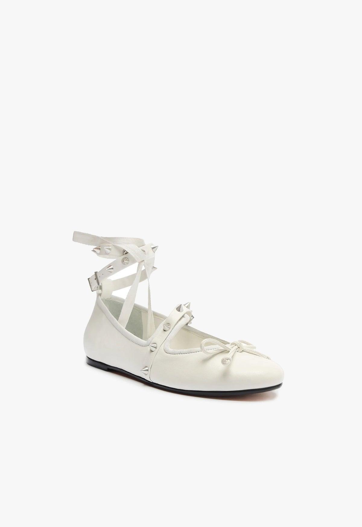 Larissa Lace Up Calf Leather Flat Product Image
