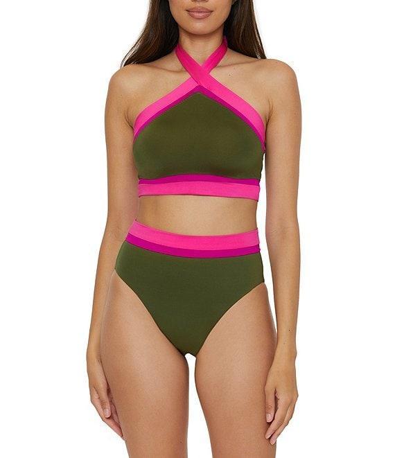 Trina Turk Monaco Color Block Banded High Waist Swim Bottom Product Image