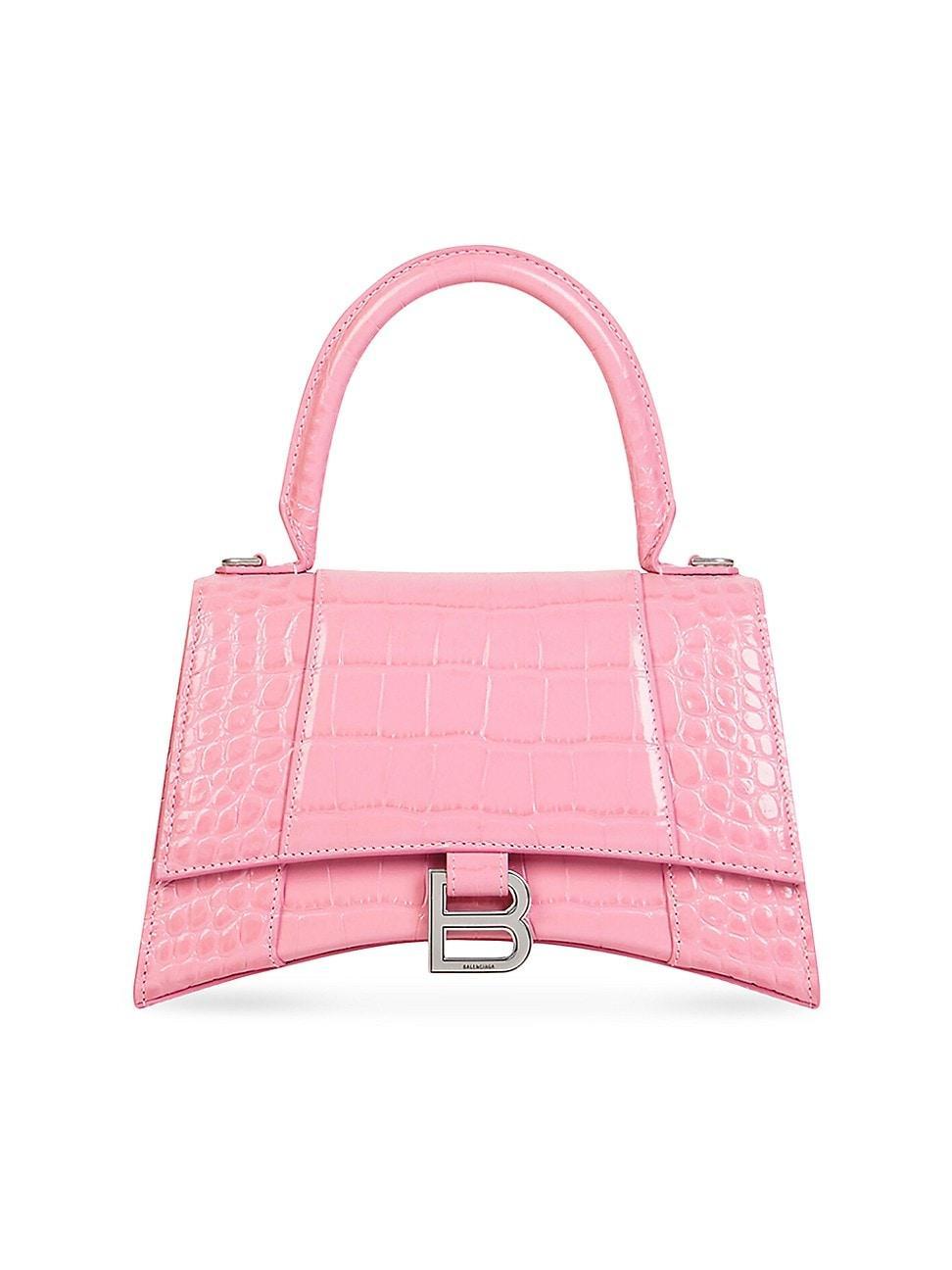 Womens Hourglass Small Handbag Crocodile Embossed Product Image