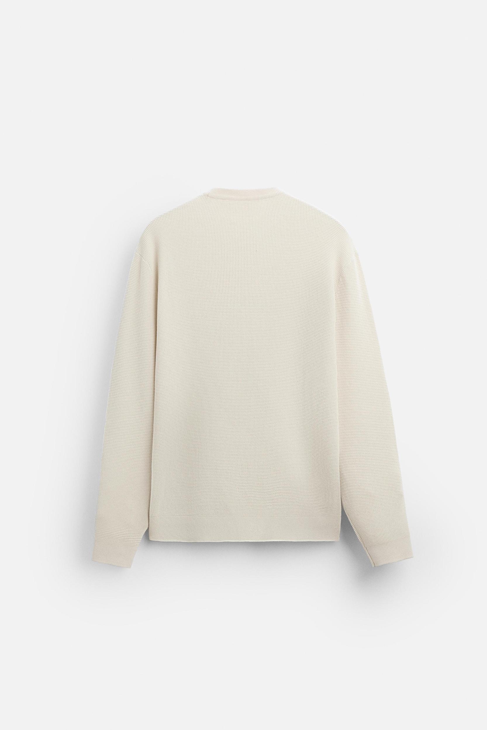 BASIC TEXTURED KNIT SWEATER Product Image