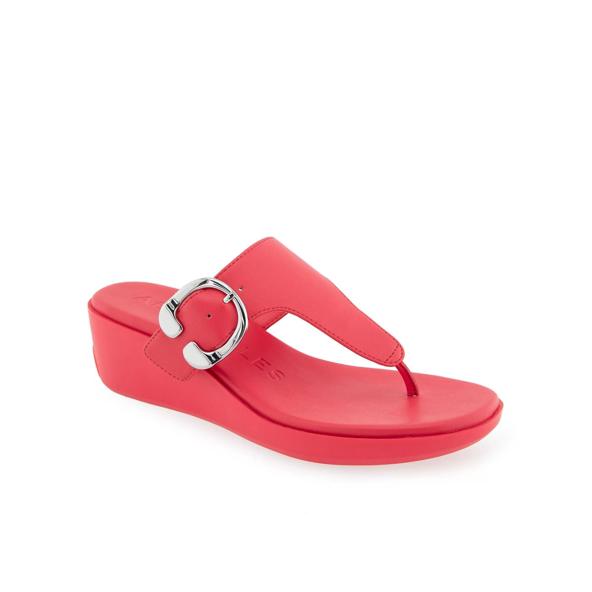 Aerosoles Izola Women's Wedge Sandals, Size: 5, Pink Fuax Leather Product Image